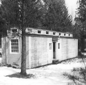 Library and bunkhouse at Lubrecht in 1961. Photo courtesy of alumnus Dave Fauss.