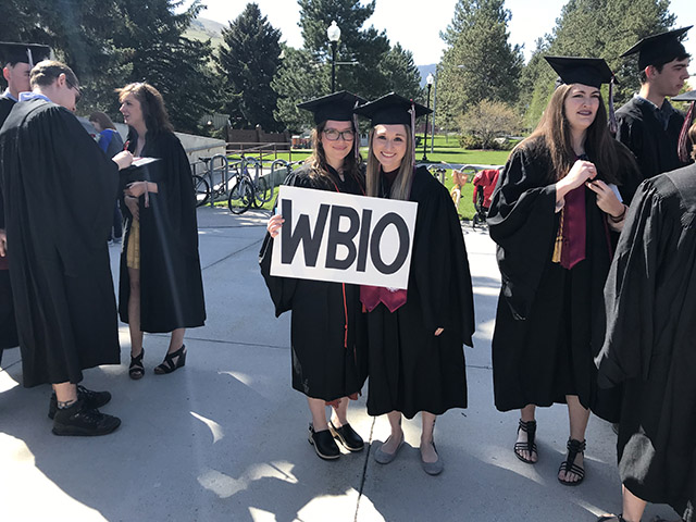 Proud Wildlife Biology Program undergraduates on graduation day